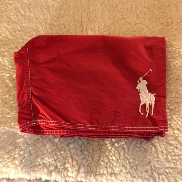 POLO by Ralph Lauren Swim Drunks, Size 38, Red - Picture 6 of 8